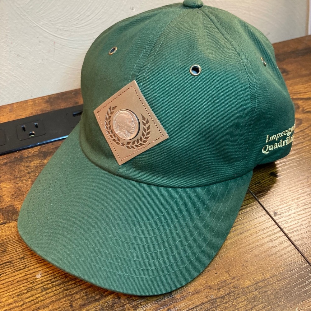 Bobby Jones Golf Hat Buffalo Nickel Impregnable Quadrilateral Green Strapback